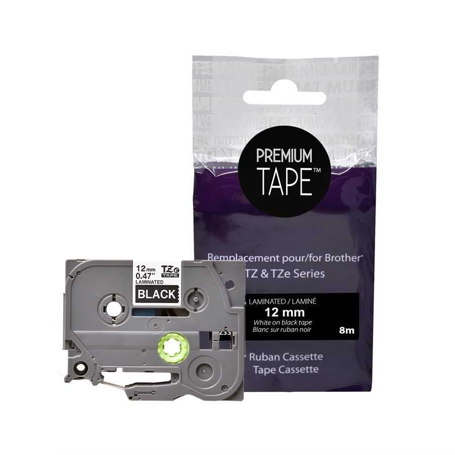 Brother TZ-335 White/Black 12mm New Compatible Tape-Premium Tape