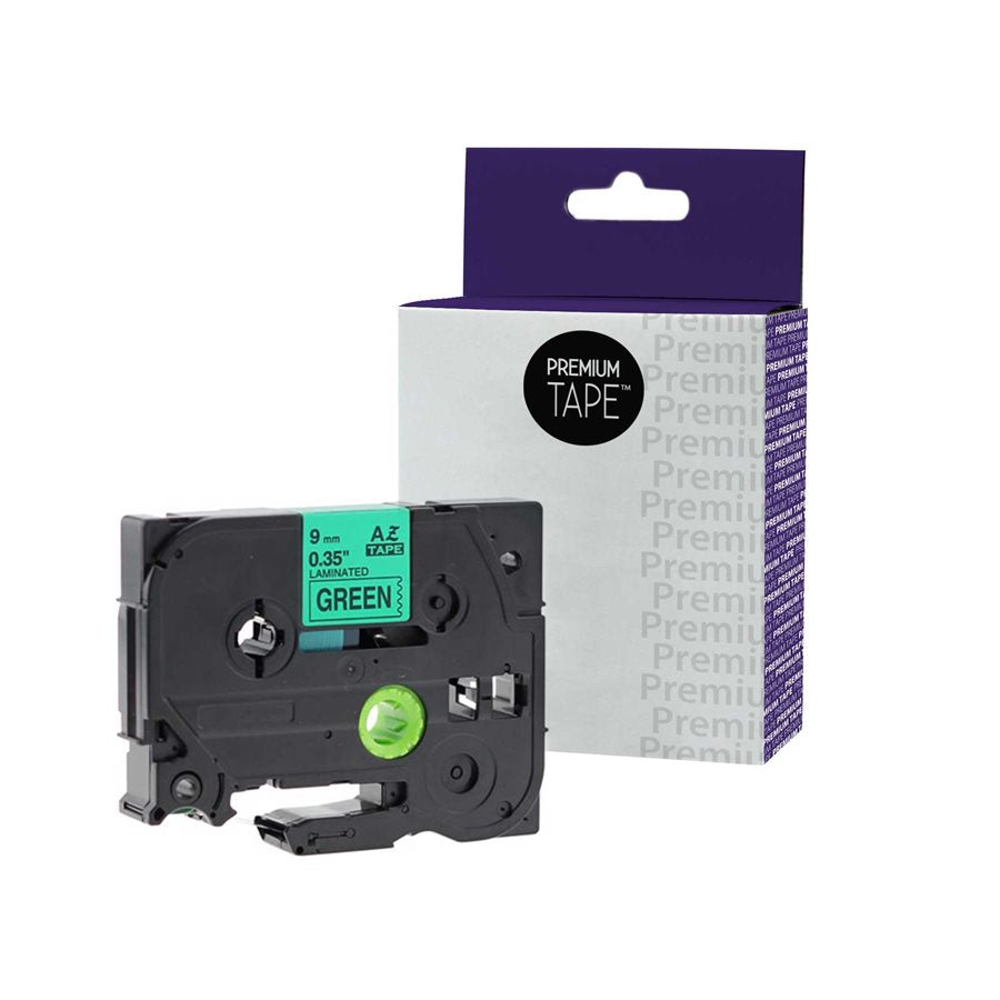 Brother TZ-721 Black/Green 9mm New Compatible Tape-Premium Tape