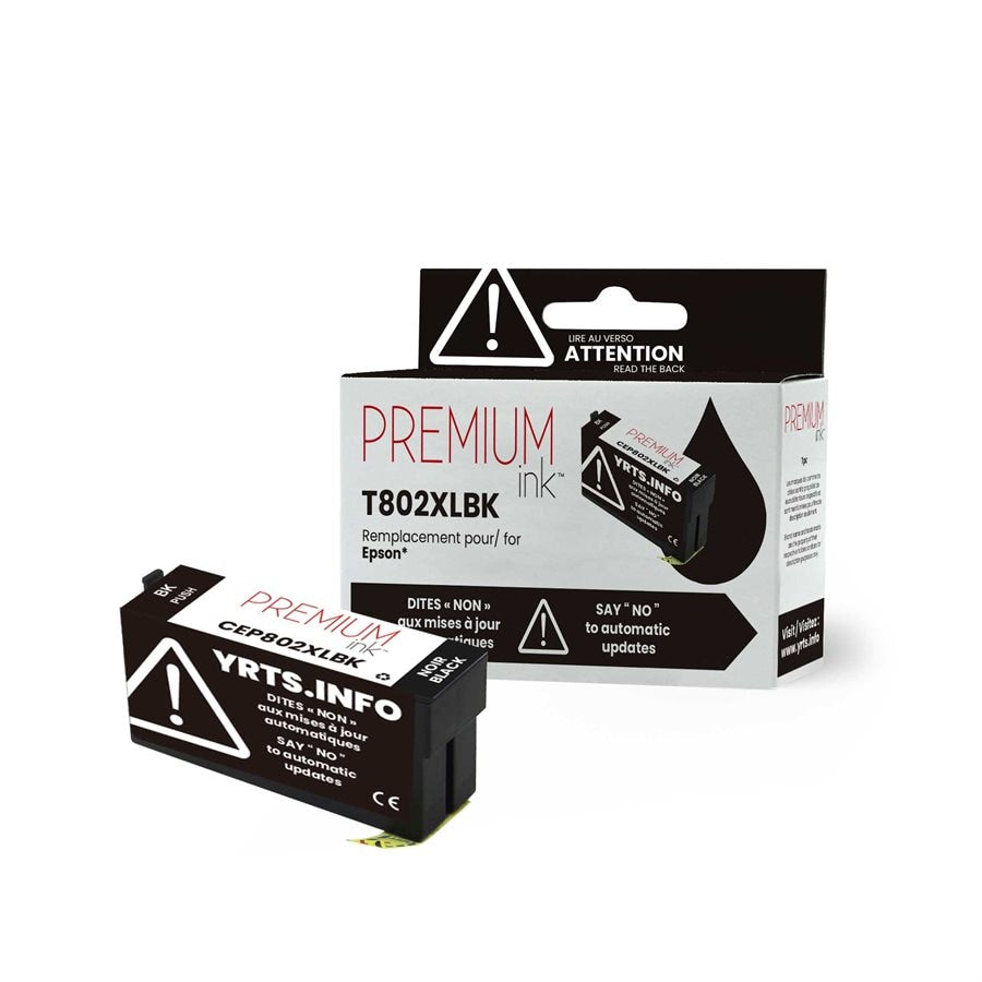 Epson T802XL New Compatible Ink Cartridge-Premium Ink YRTS Black -Premium Ink