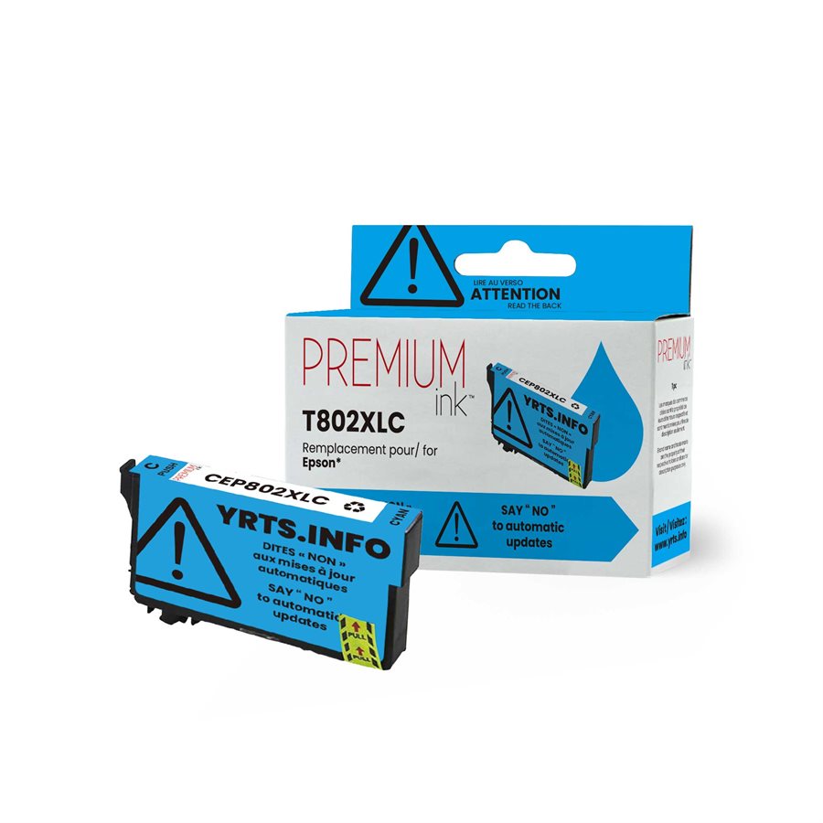 Epson T802XL New Compatible Ink Cartridge-Premium Ink YRTS Cyan -Premium Ink