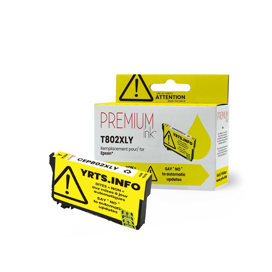 Epson T802XL New Compatible Ink Cartridge-Premium Ink YRTS Yellow -Premium Ink