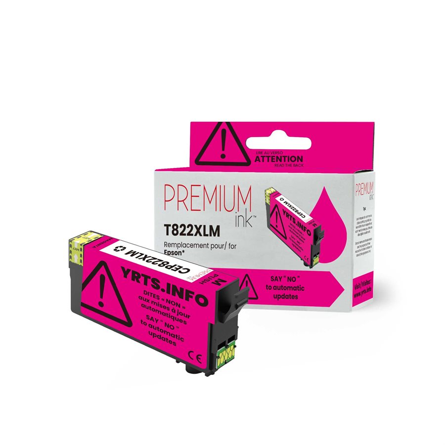 Epson T822XL320 New Compatible Ink Cartridge-Premium Ink YRTS Magenta-Premium Ink