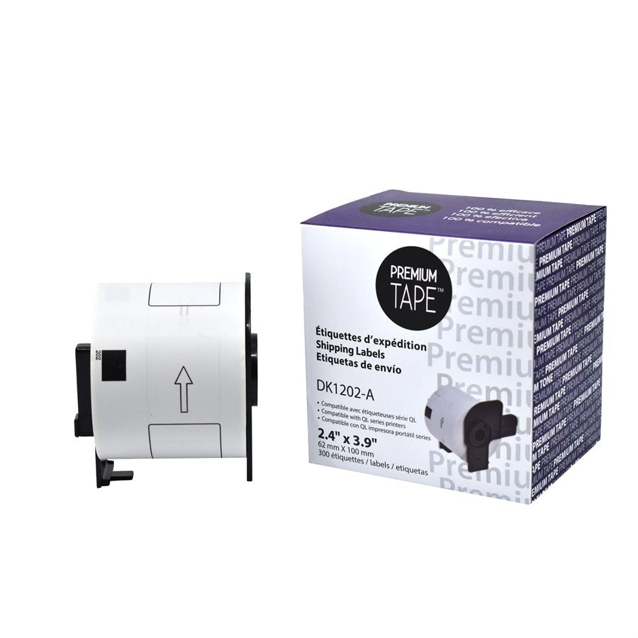 Brother DK1202 New Compatible Labels 2.4'' x 3.9'' 1 x 300-Premium Tape