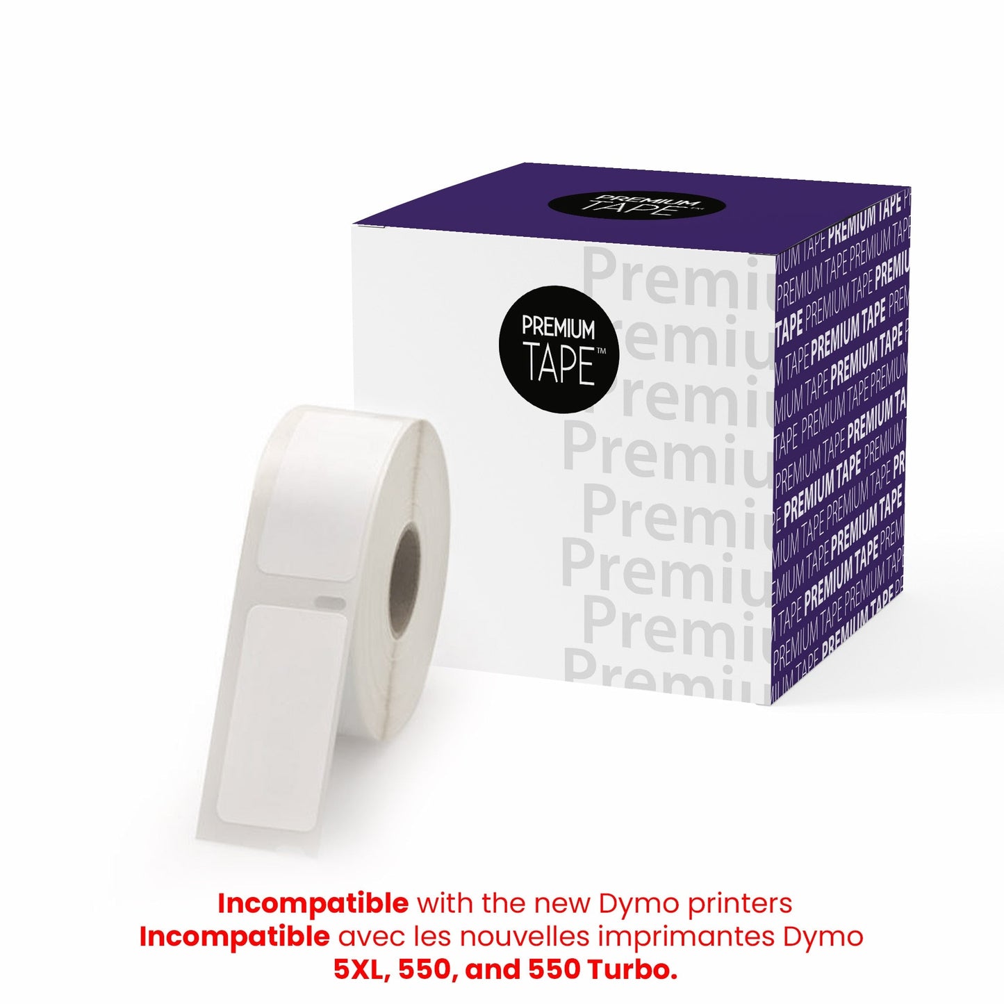 Dymo 30336 New Compatible Multipurpose Labels 1 x 2 1/8'' 1 x 500 labels-Premium Tape