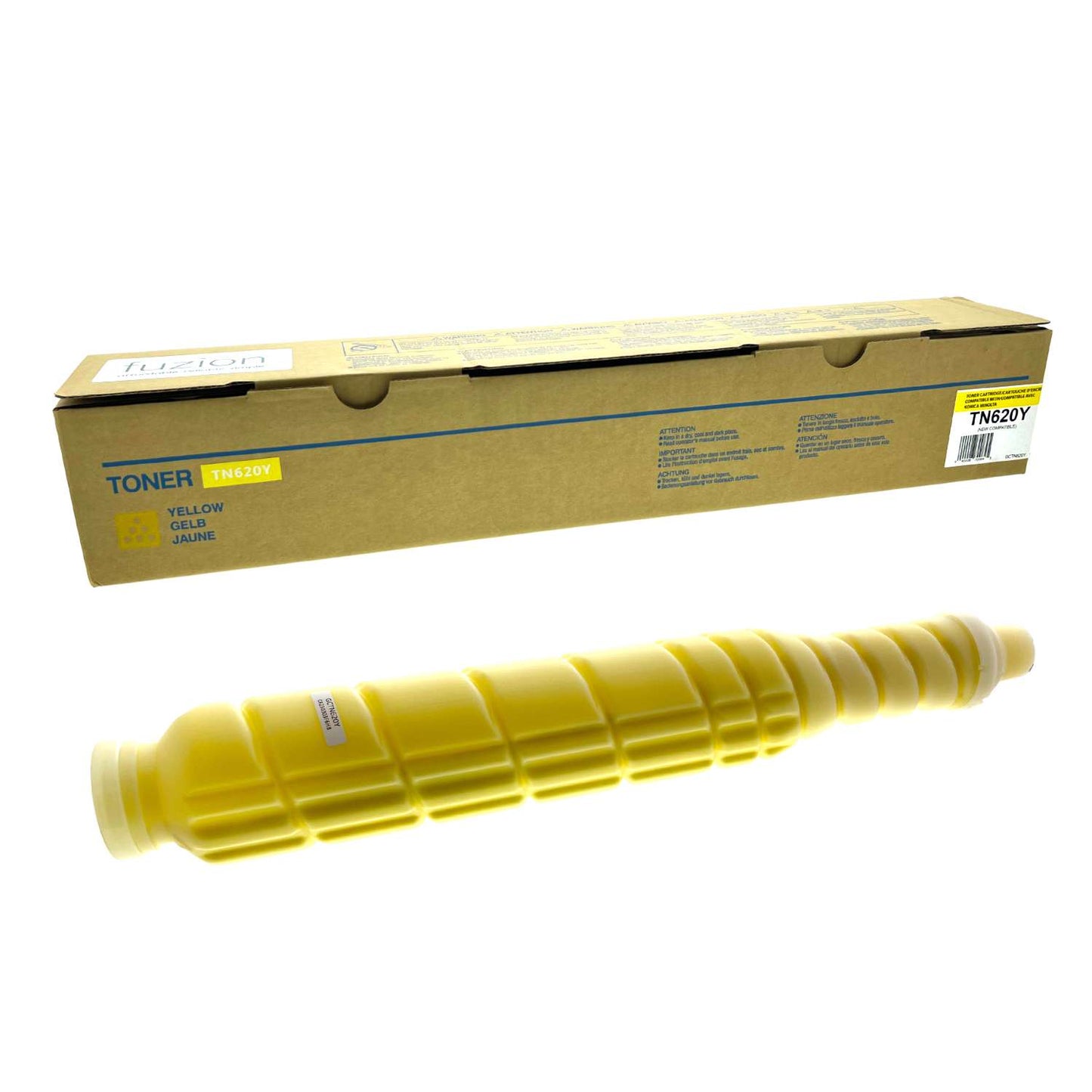 Konica MinoltaTN-620Y Compatible Toner Cartridge - Yellow - Fuzion