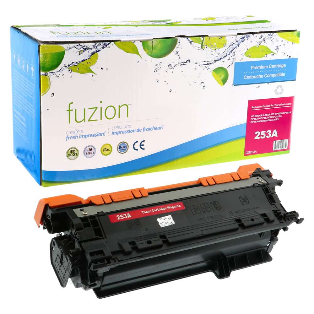 HP CE253A (504A) Remanufactured Toner Cartridge - Magenta - Fuzion