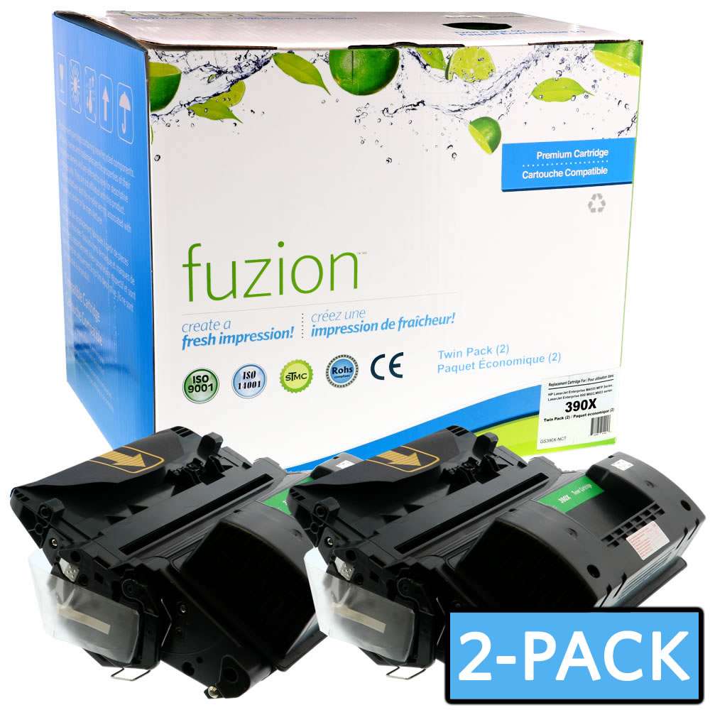 HP CE390XD (90X) Compatible Toner Cartridge (2) - Fuzion