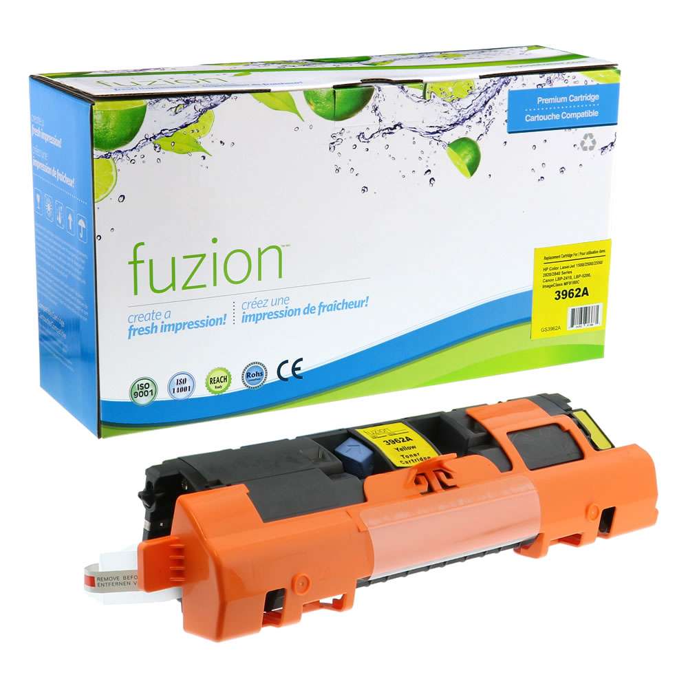 HP Q3962A (122A) Remanufactured Toner Cartridge - Yellow - Fuzion