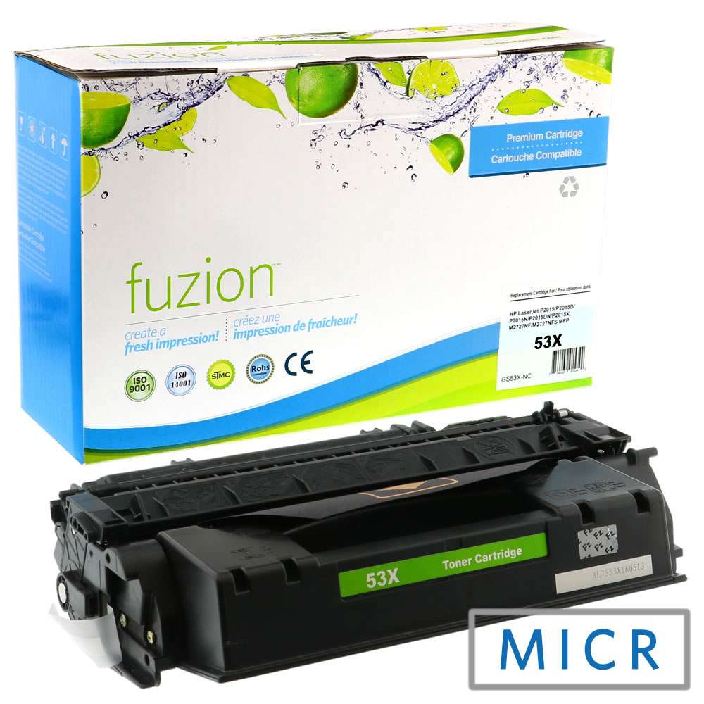 HP Q7553X (53X) Remanufactured MICR Toner Cartridge - Fuzion