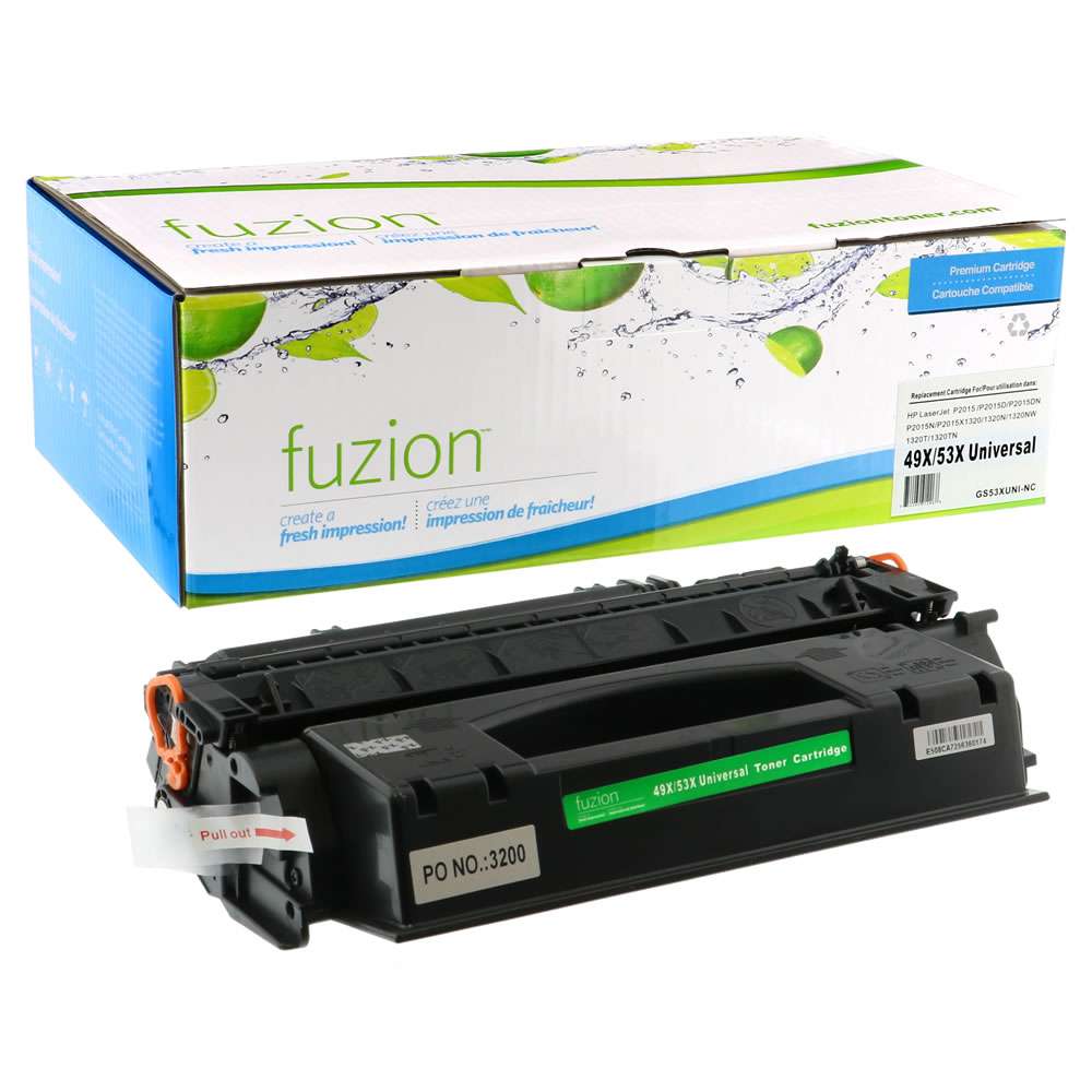 HP Q5949X/Q7553X (49X/53X) Universal Compatible Toner Cartridge - Black - Fuzion