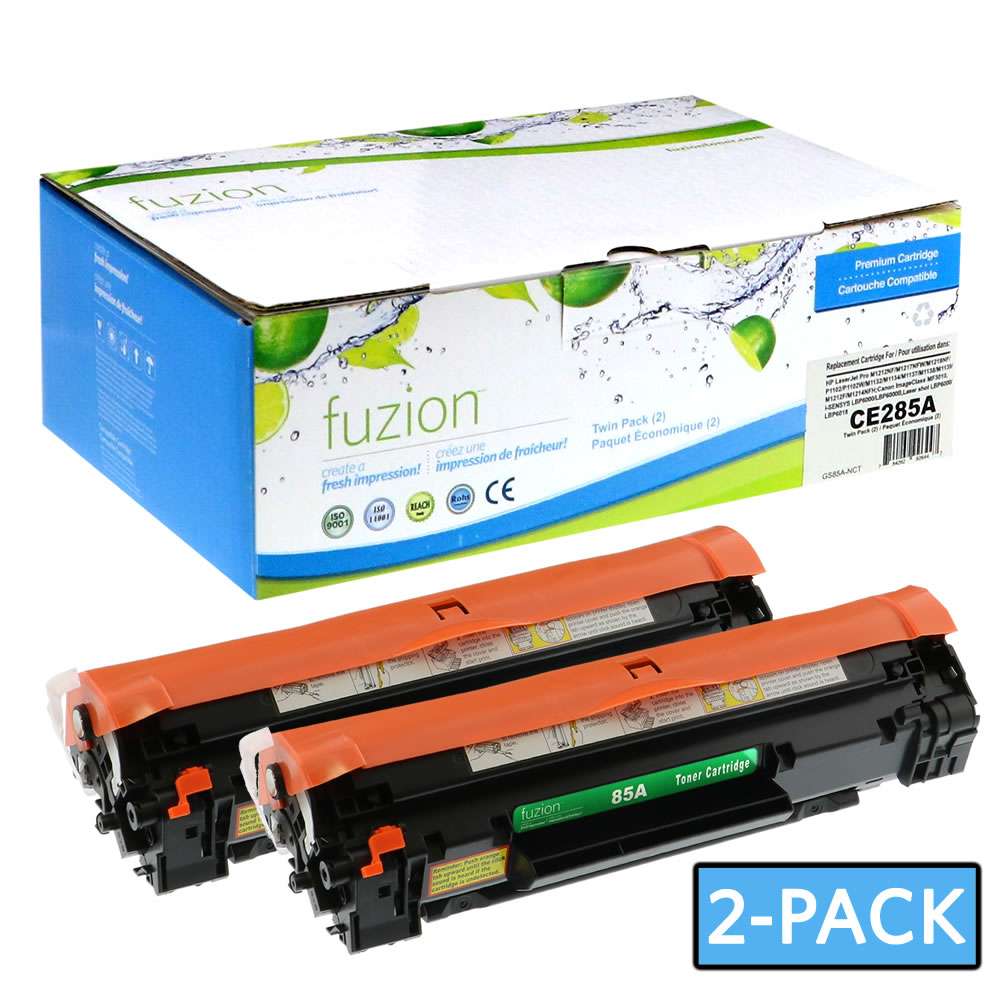 HP CE285D (85A) Compatible Toner Cartridge (2) - Fuzion