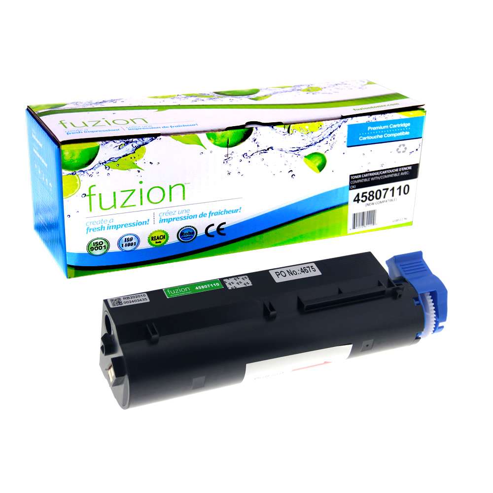 Okidata 45807110 Compatible Toner Cartridge - Black - Fuzion