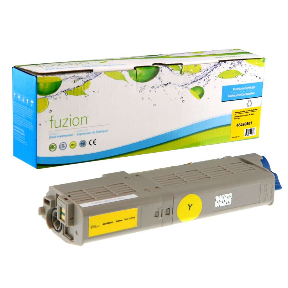 Okidata 46490501 Compatible Toner Cartridge - Yellow - Fuzion