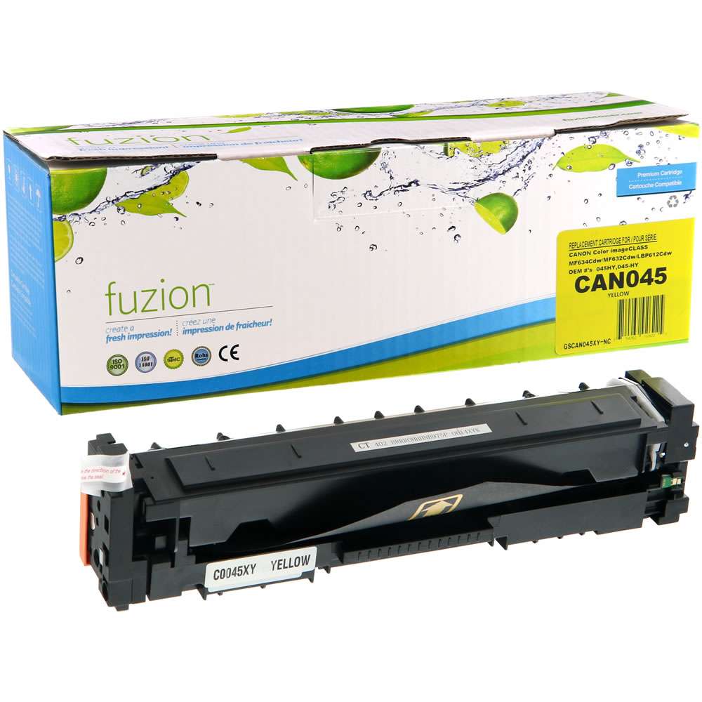 Canon 045H 1243C001 Compatible Toner Cartridge High Yield - Yellow - Fuzion