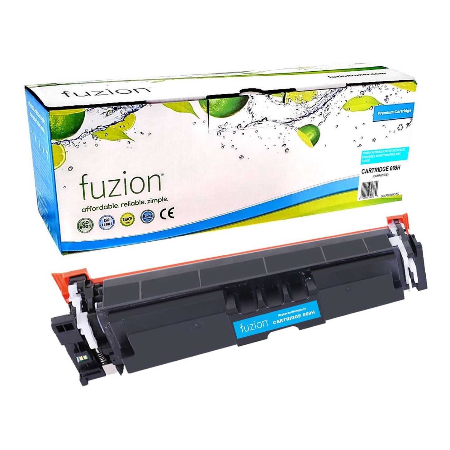 Canon 069H 5097C001 Compatible Toner Cartridge High Yield - Cyan - Fuzion