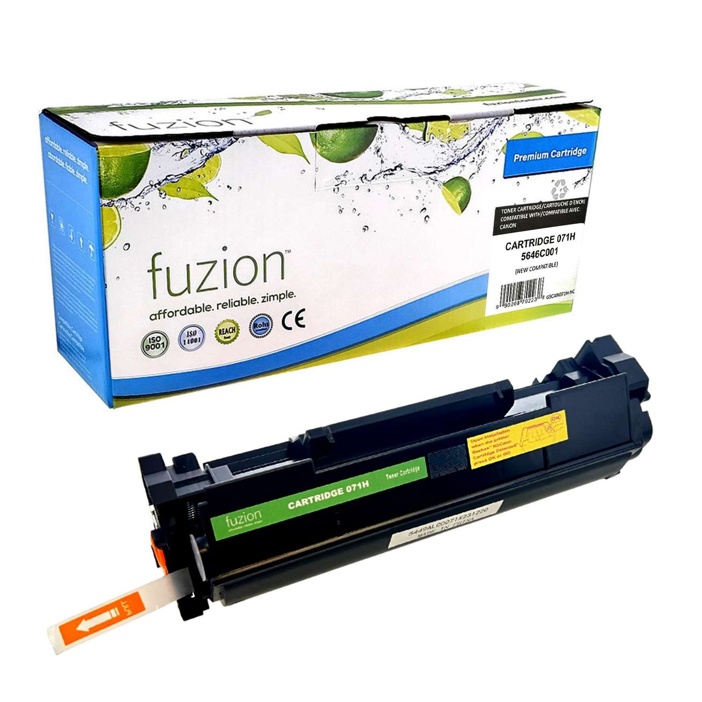 Canon 071H 5646C001 Compatible Toner Cartridge High Yield - Black - Fuzion