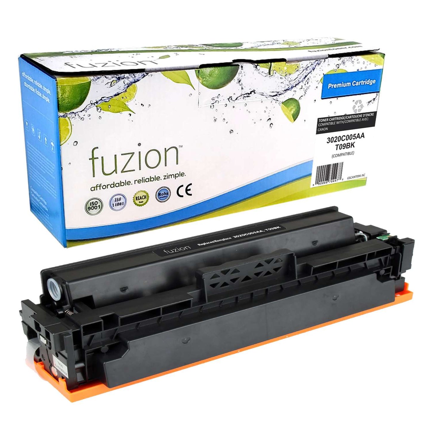 Canon T09BK 3020C005 (T09BK) Compatible Toner Cartridge- Black - Fuzion