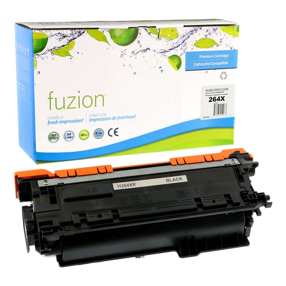 HP CE264X (646X) Compatible Toner Cartridge High Yield - Black - Fuzion