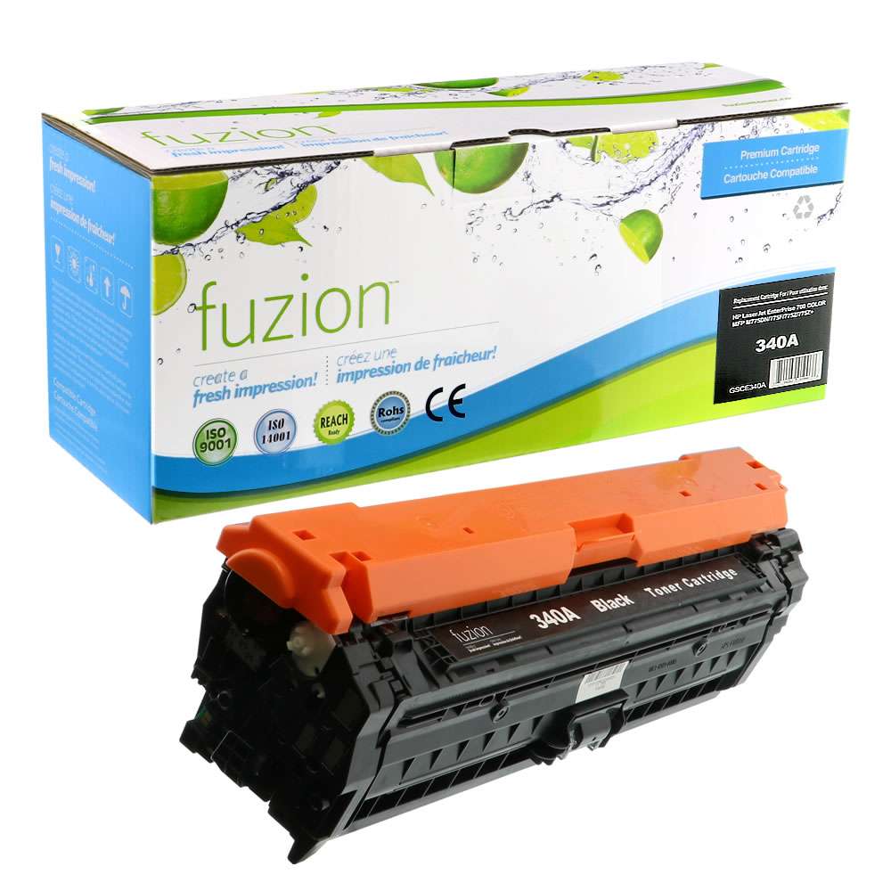 HP CE340A (651A) Remanufactured Toner Cartridge - Black - Fuzion