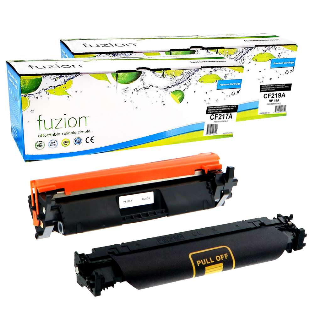 HP CF217A (17A) / CF219A (19A) Compatible Toner Cartridge & Drum Combo - Fuzion
