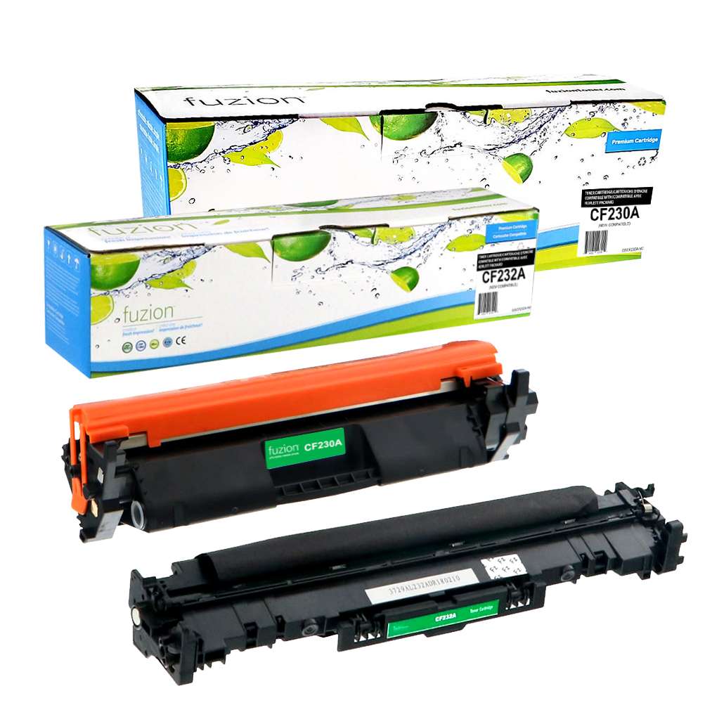 HP CF230A (30A) / CF232A (32A) Compatible Toner Cartridge & Drum Combo - Fuzion