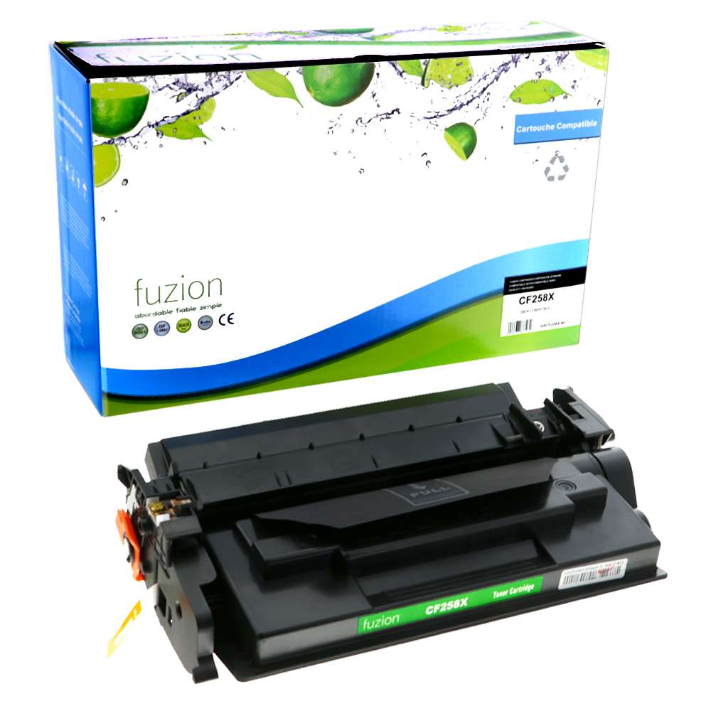 HP CF258X (58X) Compatible Toner Cartridge High Yield - Black - Fuzion