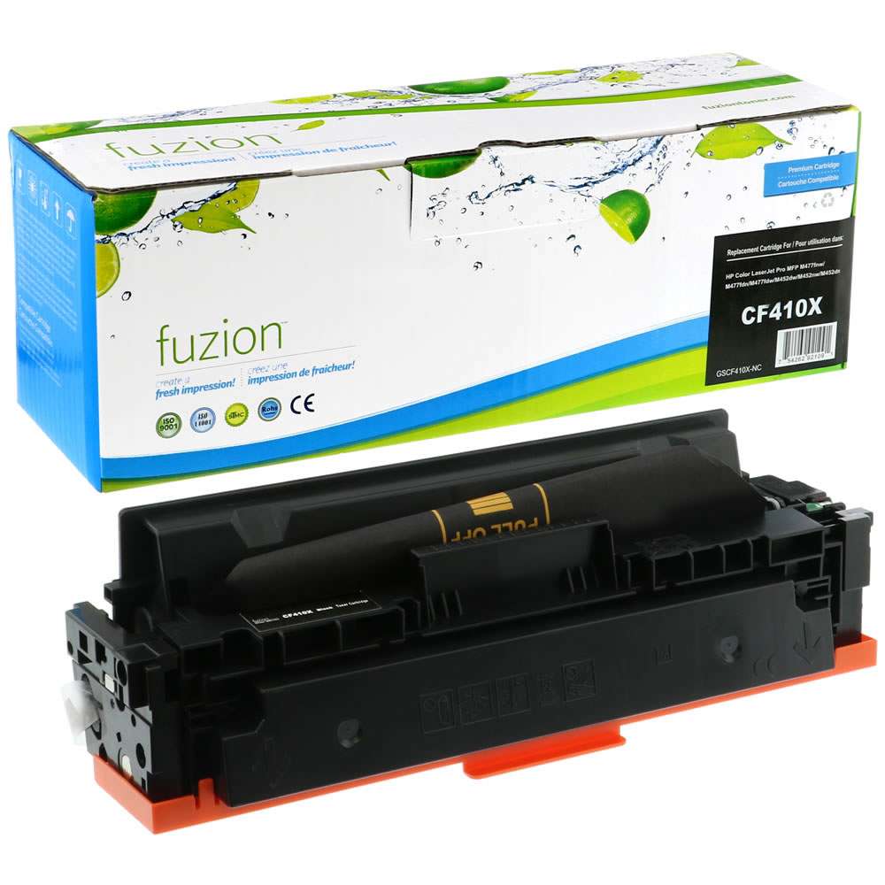 HP CF410X (410X) Compatible Toner Cartridge High Yield - Black - Fuzion