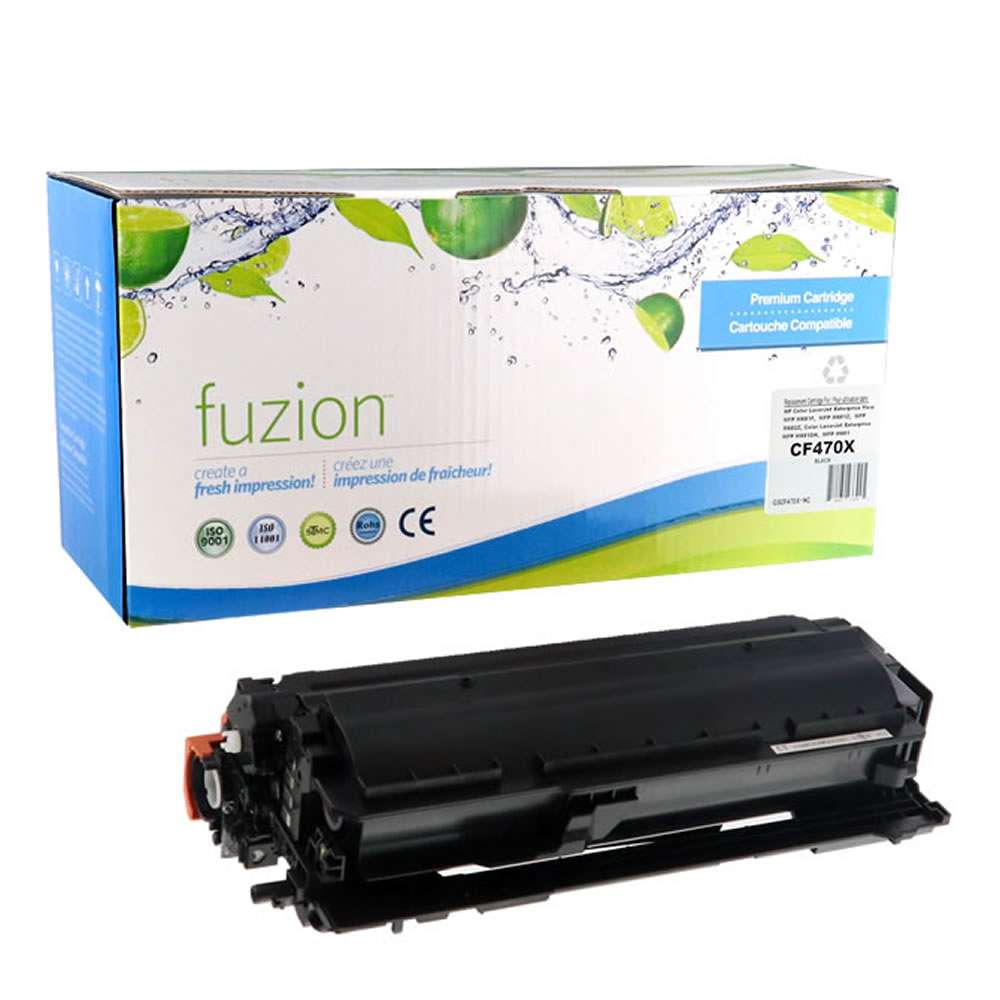 HP CF470X (657X) Compatible Toner Cartridge High Yield - Black - Fuzion