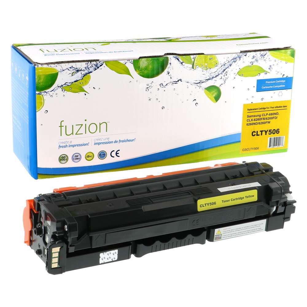 Samsung 506 CLT-Y506L Compatible Toner Cartridge High Yield - Yellow - Fuzion