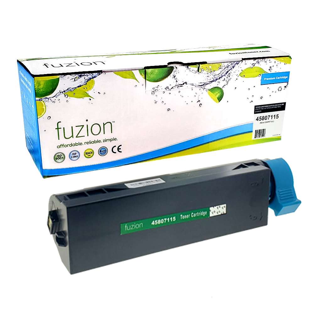 Okidata 45807115 Compatible Toner Cartridge - Black - Fuzion