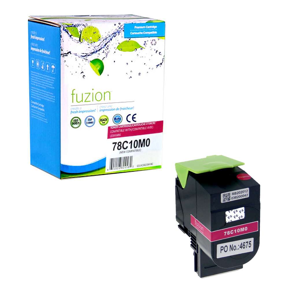 Lexmark 78C10M0 Compatible Toner Cartridge - Magenta - Fuzion