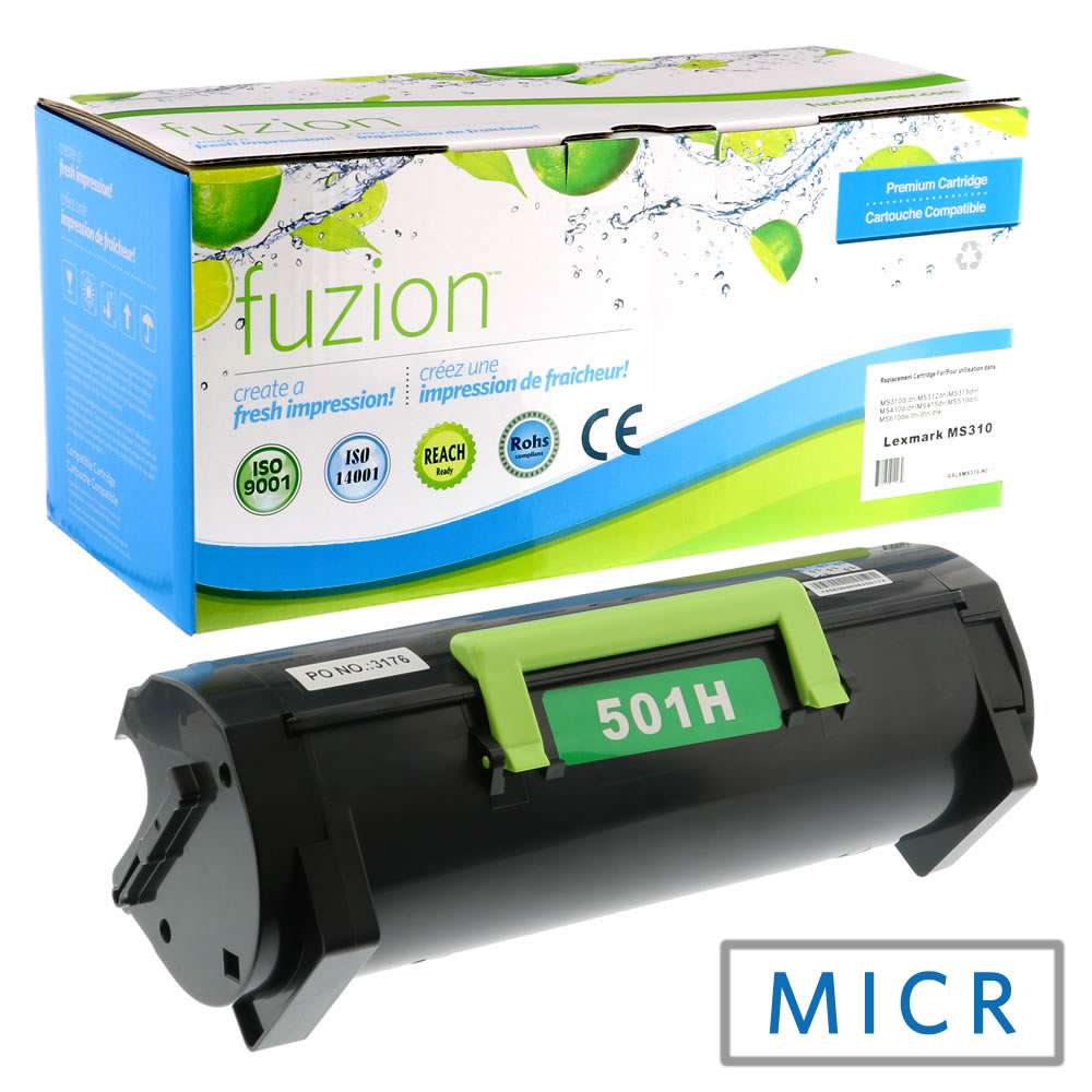 Lexmark 50F1H00 Remanufactured MICR Toner Cartridge - Black - Fuzion
