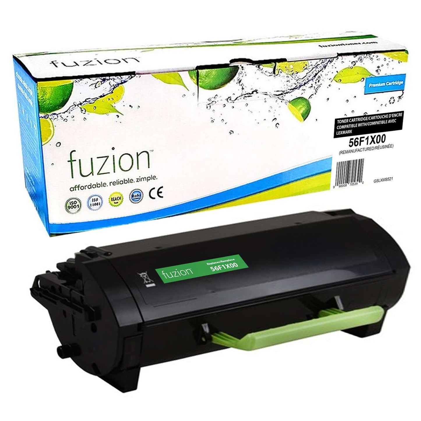 Lexmark 56F1X00 Remanufactured Extra High Yield Toner Cartridge - Black - Fuzion