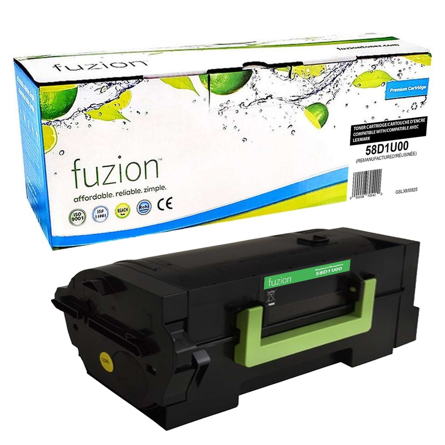 Lexmark 58D1U00 Remanufactured Ultra High Yield Toner Cartridge - Black - Fuzion