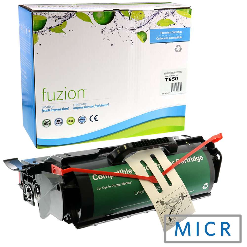 Lexmark T650H21A Remanufactured. MICR Toner Cartridge - Black - Fuzion