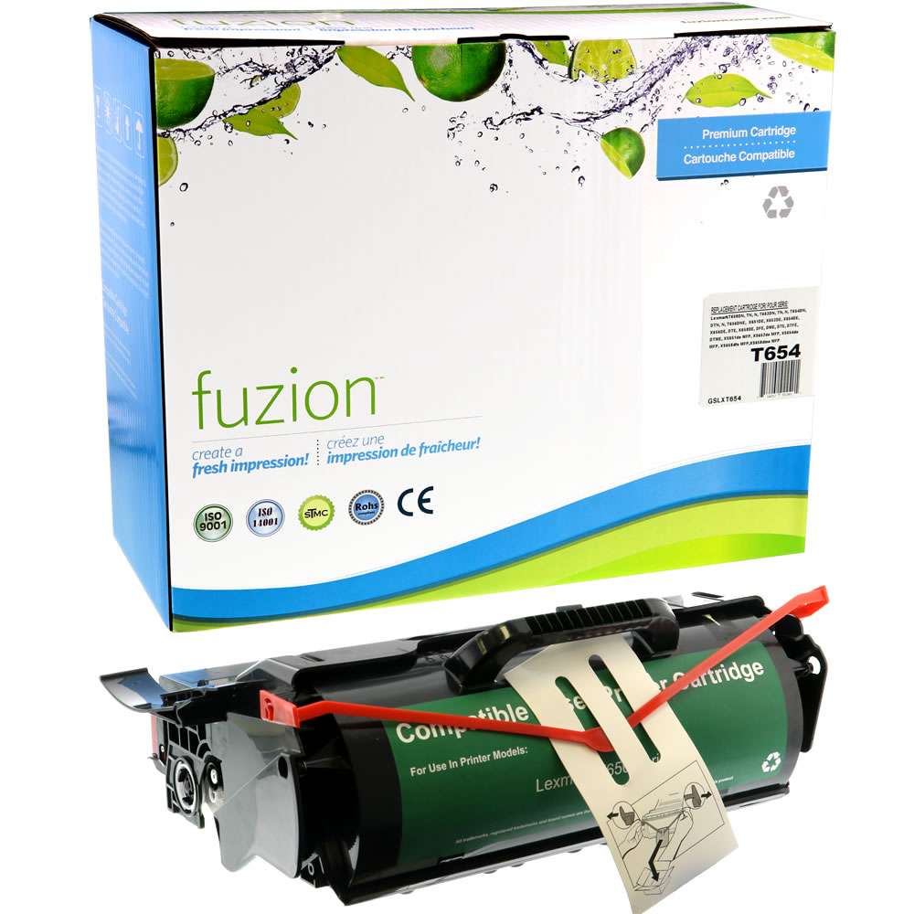 Lexmark T654X80G Remanufactured Toner Cartridge High Yield - Black - Fuzion