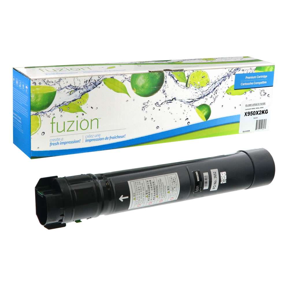 Lexmark X950X2KG Compatible Toner Cartridge - Black - Fuzion