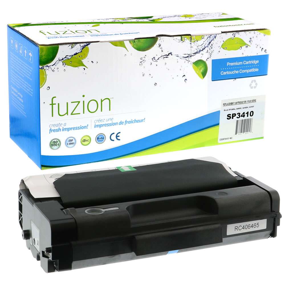 Ricoh 406465 Compatible CompatibleToner Cartridge - Black - Fuzion