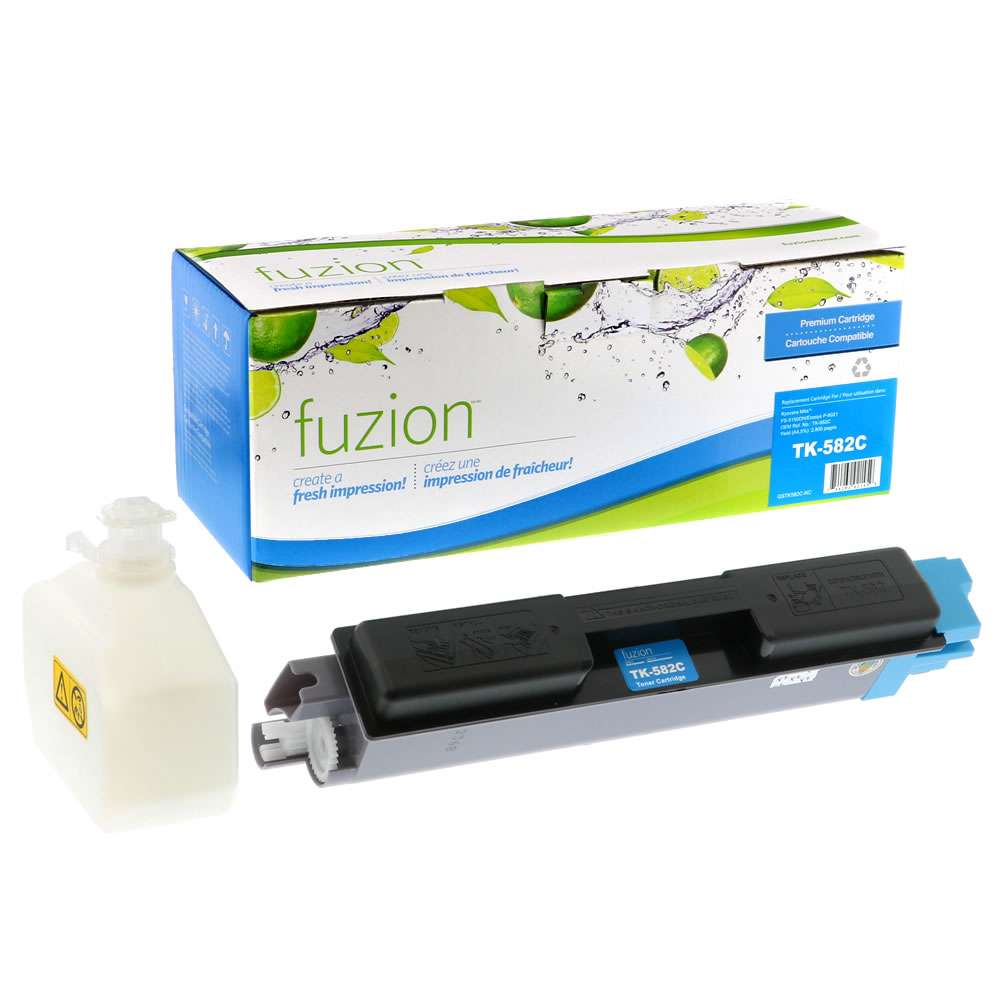Kyocera Mita TK-582C Compatible Toner Cartridge - Cyan - Fuzion