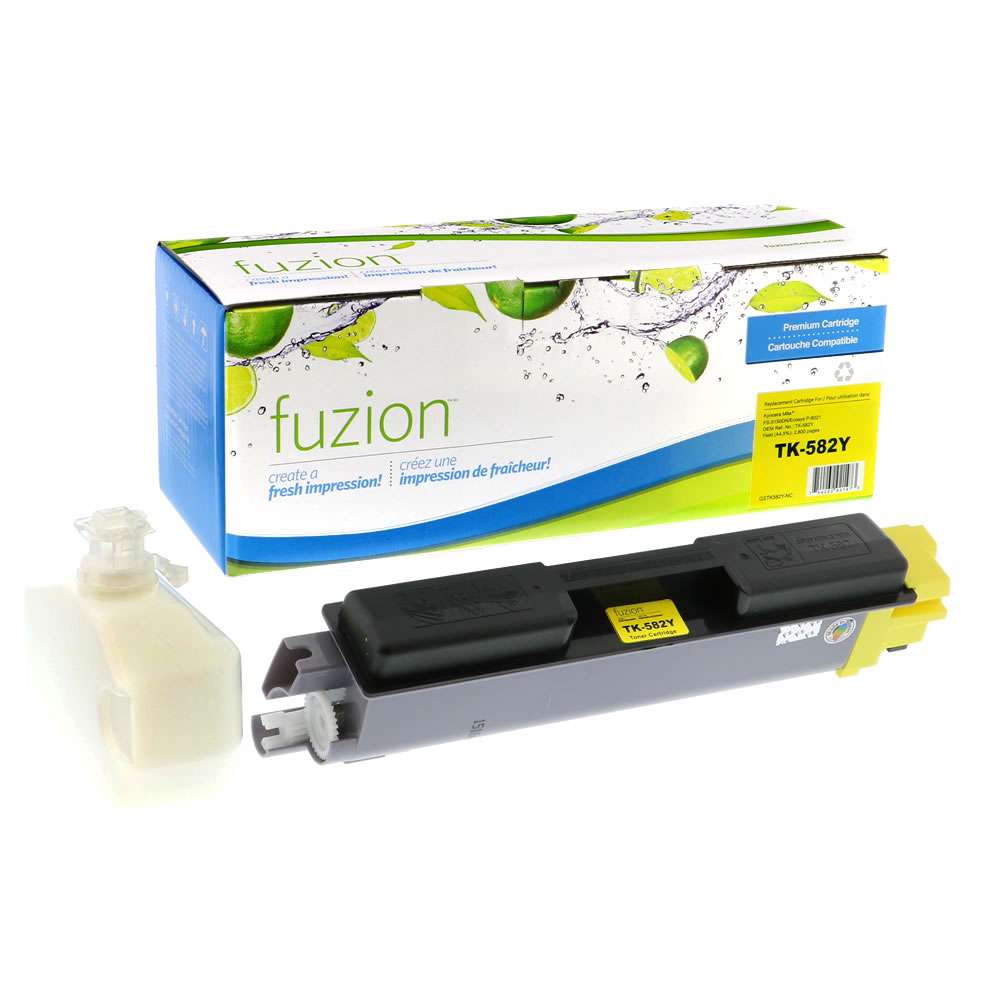 Kyocera Mita TK-582Y Compatible Toner Cartridge - Yellow - Fuzion