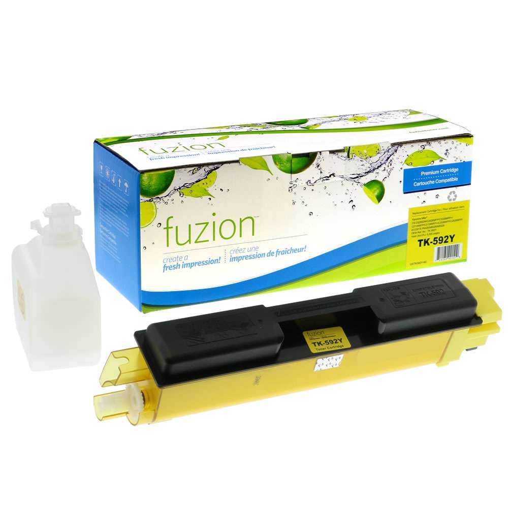 Kyocera Mita TK-592Y Compatible Toner Cartridge - Yellow - Fuzion