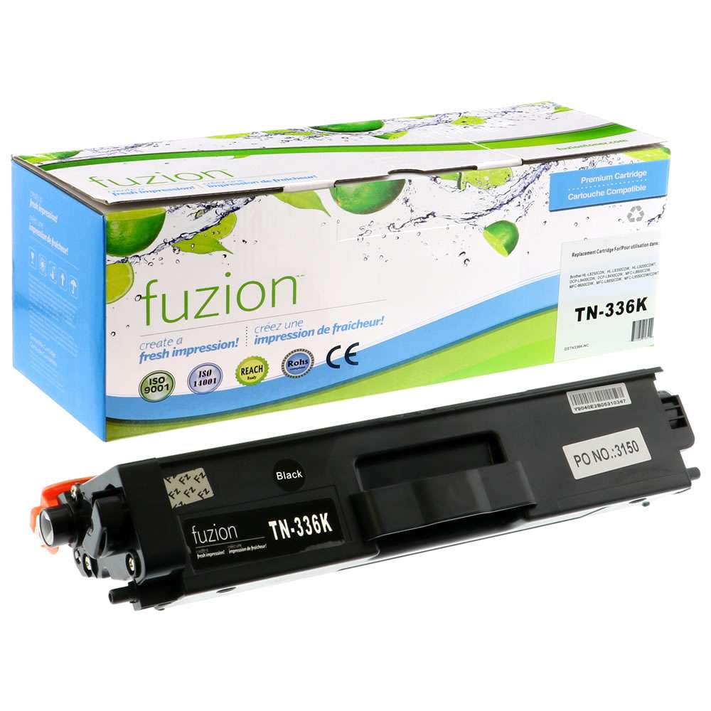Brother TN336BK Compatible High Yield - Black Toner Cartridge - Fuzion