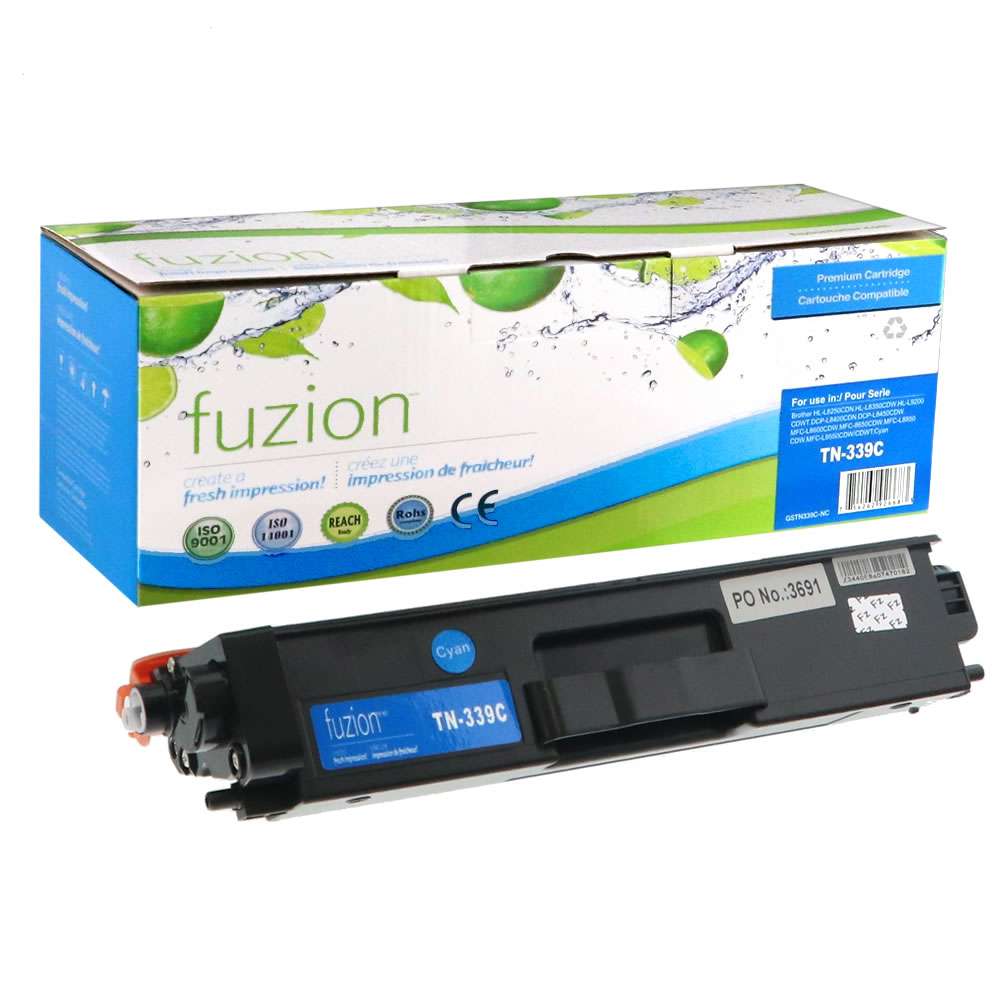 Brother TN339C Compatible High Yield - Cyan Toner Cartridge - Fuzion