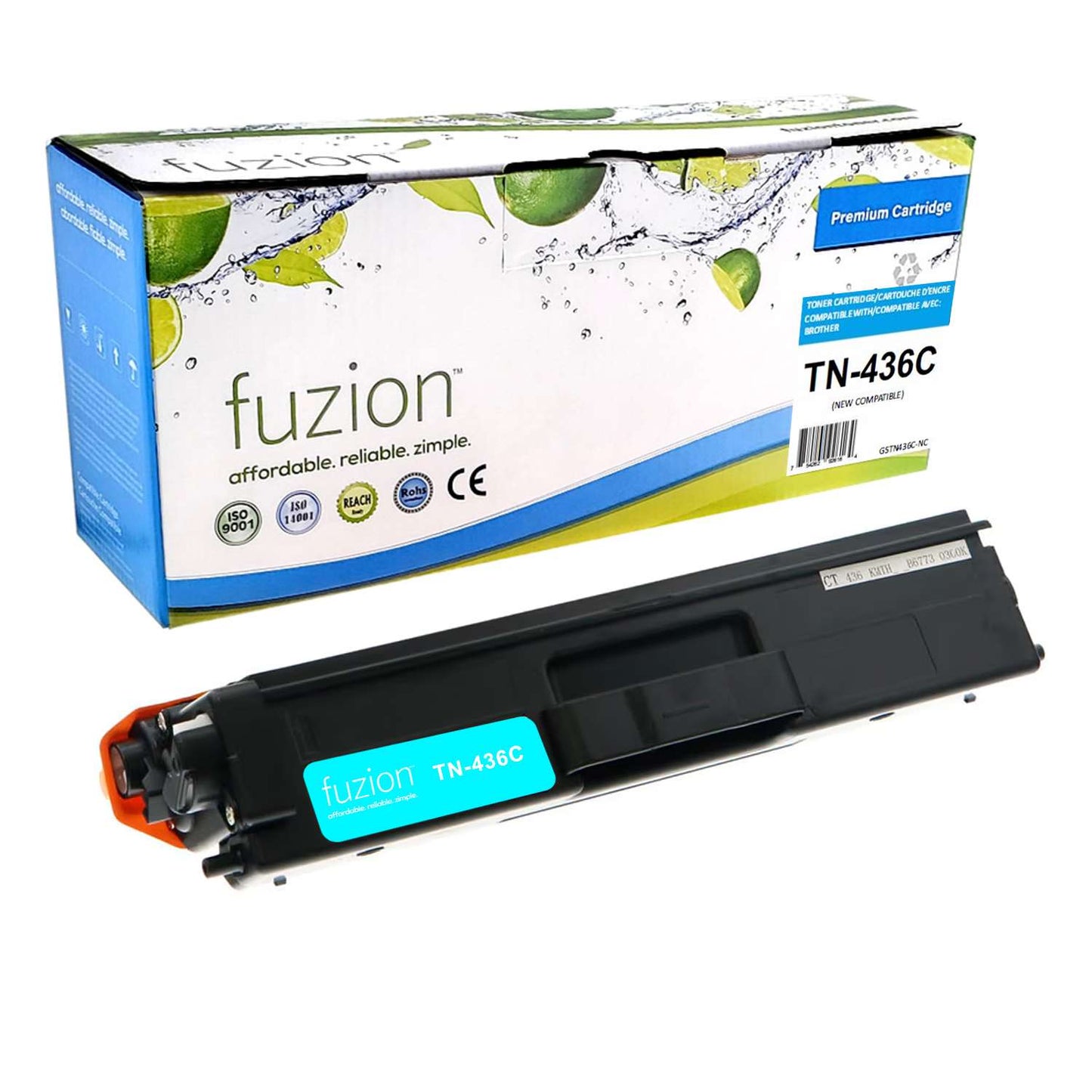 Brother TN436C Compatible Super High Yield - Cyan Toner Cartridge - Fuzion