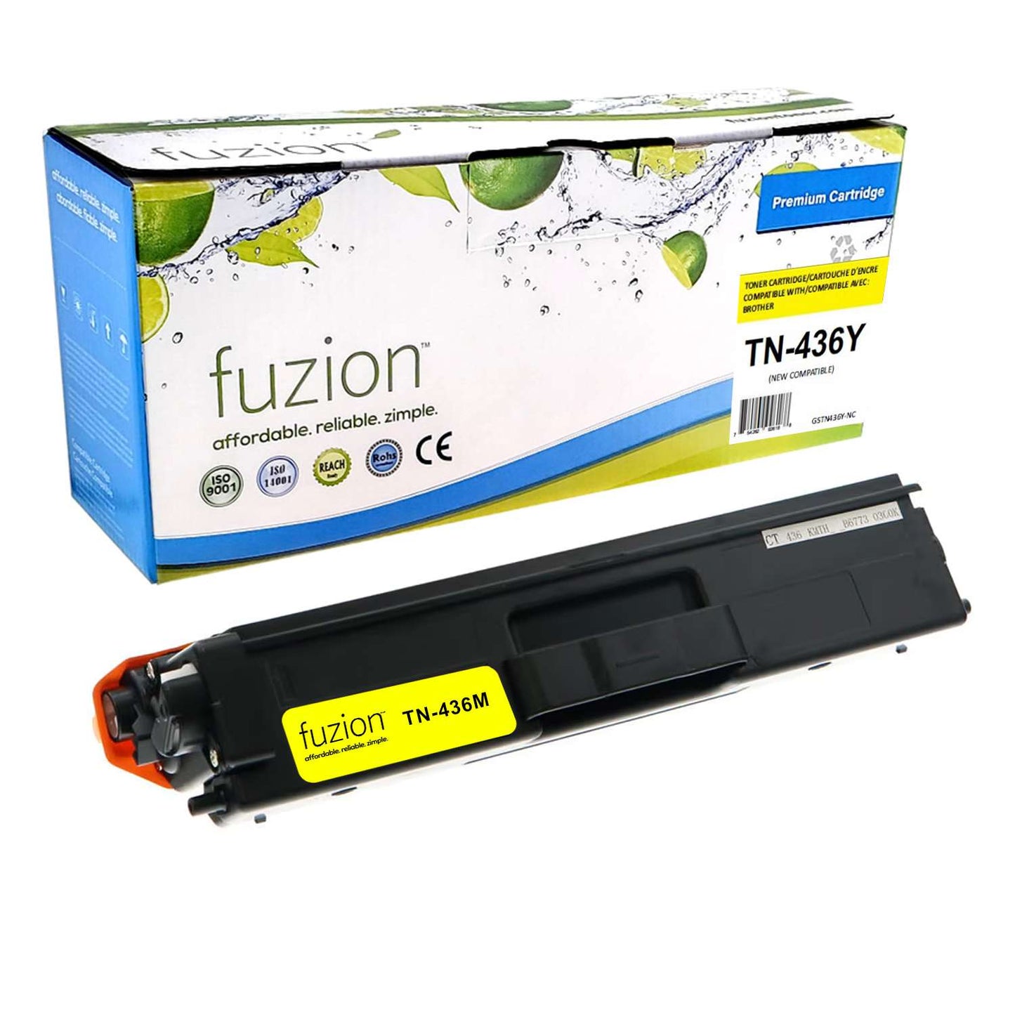 Brother TN436Y Compatible Super High Yield - Yellow Toner Cartridge - Fuzion