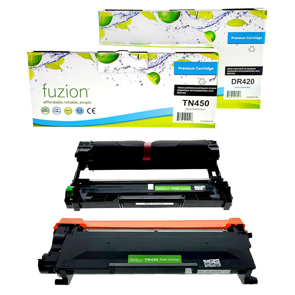 Brother TN450 / DR420 Compatible Toner Cartridge & Drum Combo - Fuzion