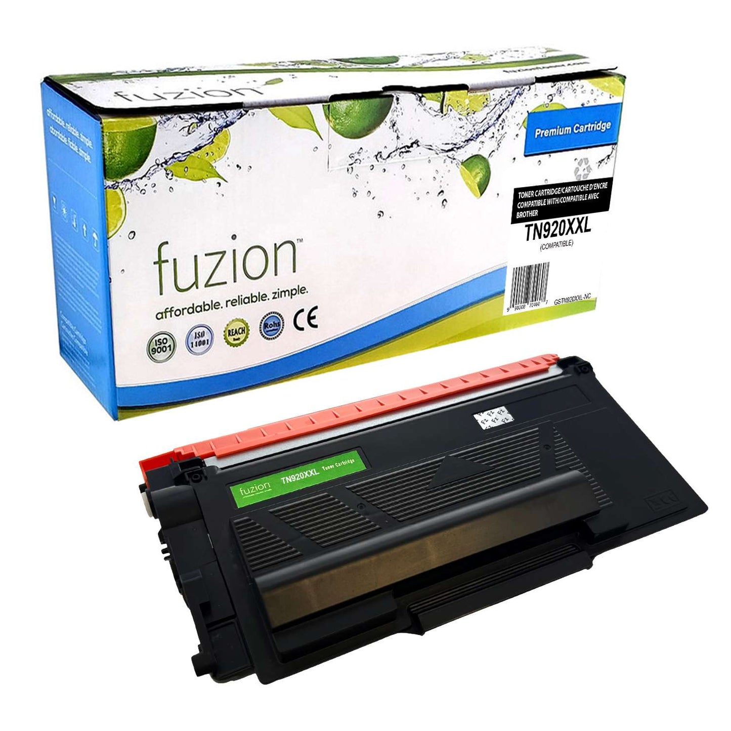 Brother TN920XXL Compatible Super High Yield - Black Toner Cartridge - Fuzion