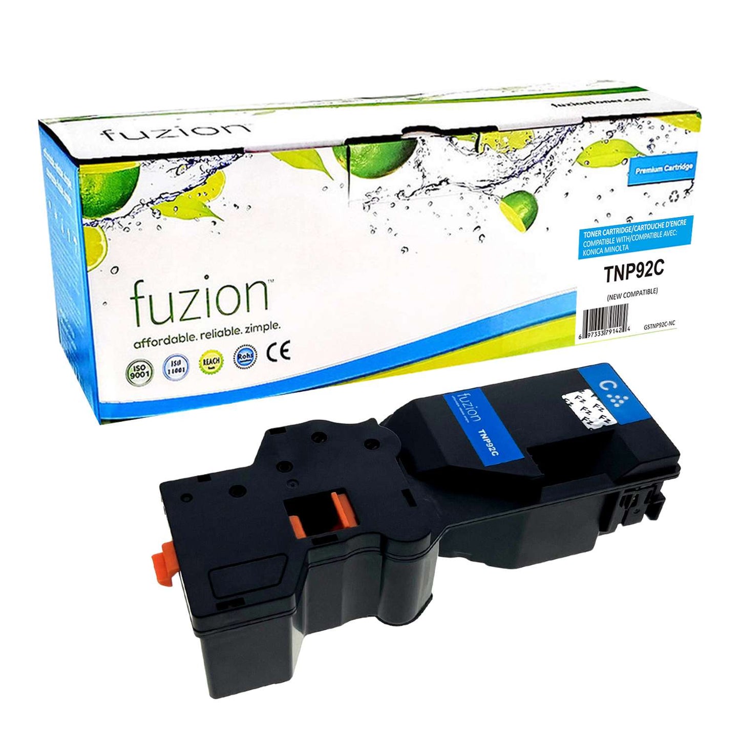 Konica MinoltaTNP92C Compatible Toner Cartridge - Cyan - Fuzion