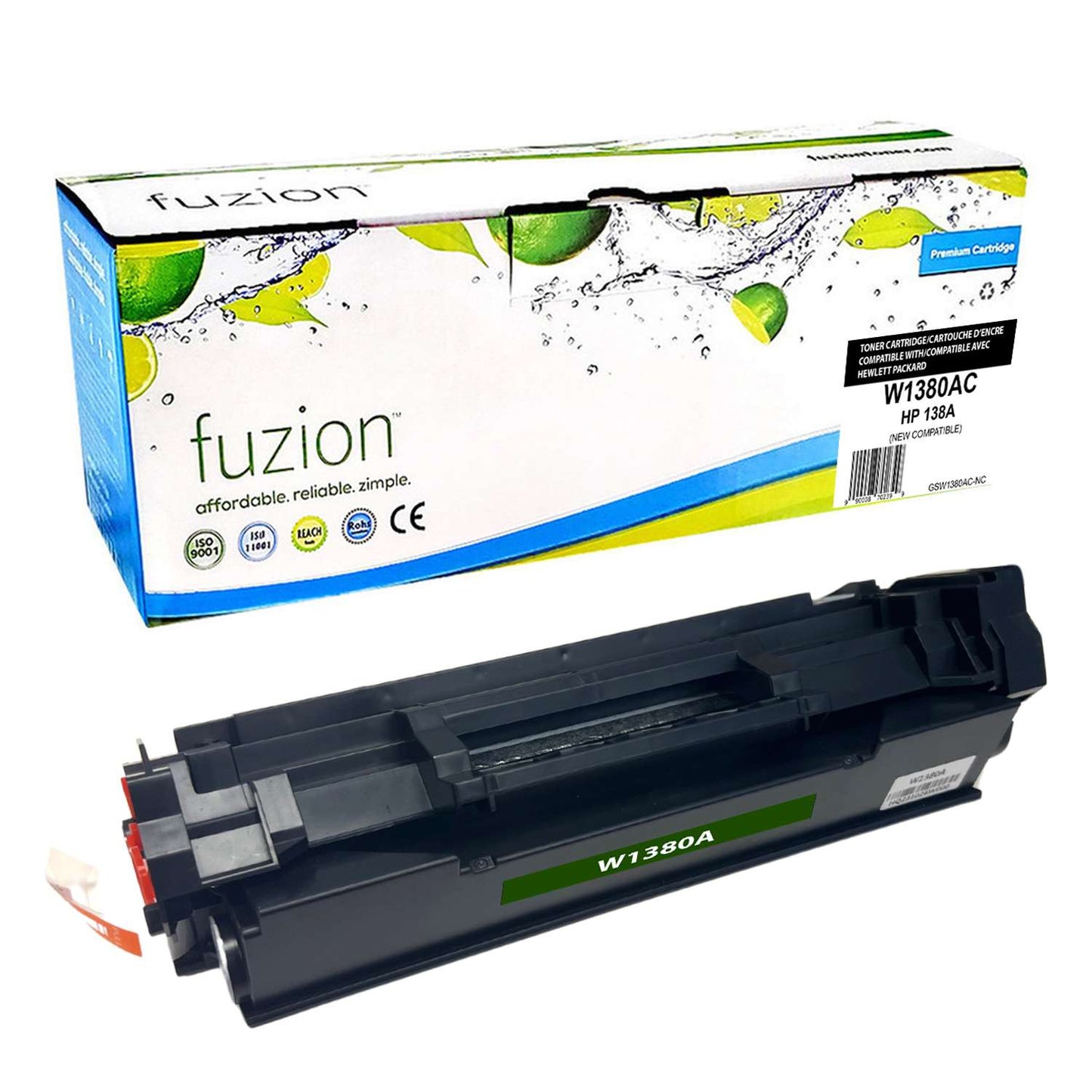 HP W1380A (138A) Compatible Toner Cartridge - Black - Fuzion