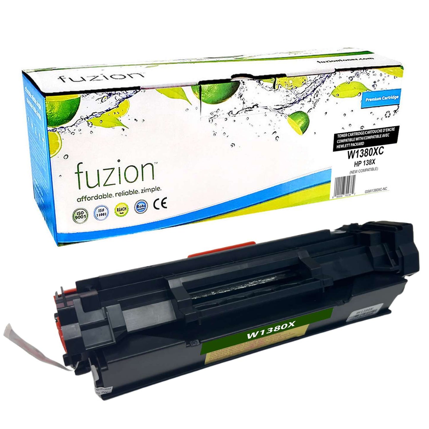 HP W1380X (138X) Compatible Toner Cartridge High Yield - Black - Fuzion